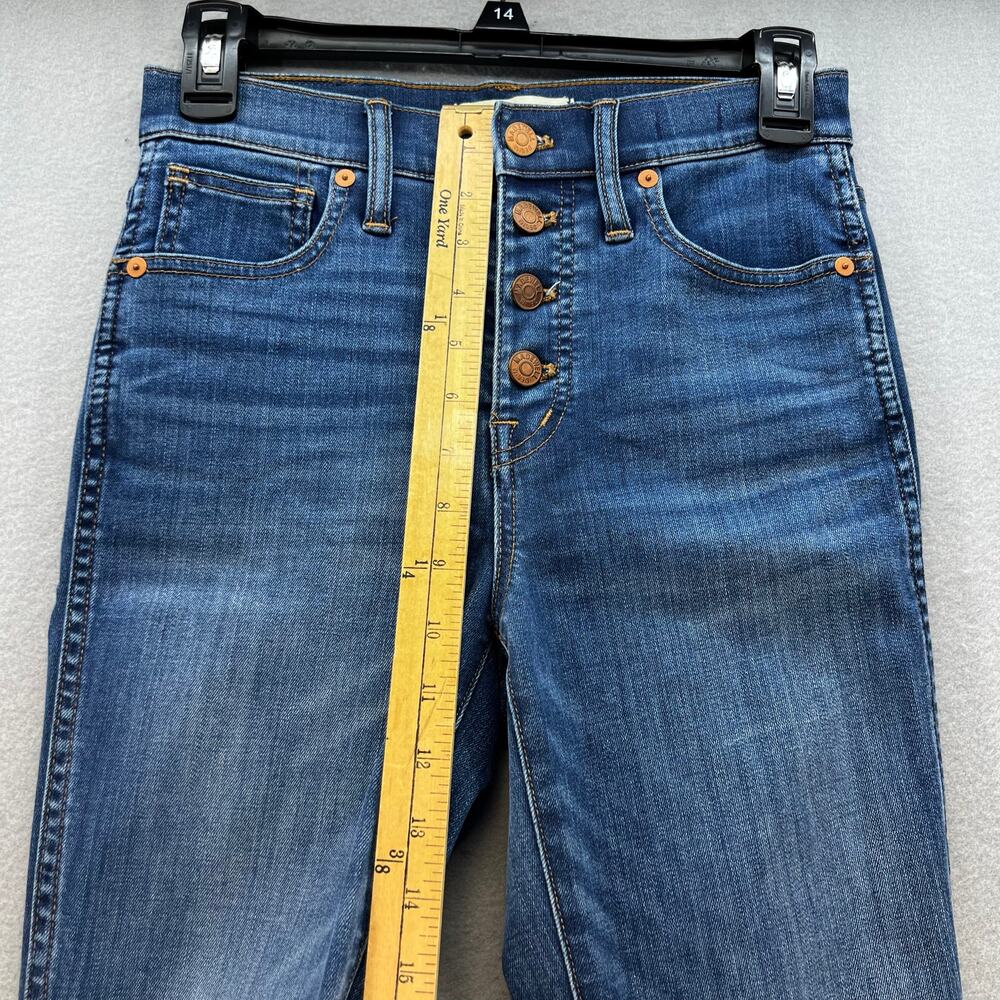 Madewell Jeans Women's 25 (2) Blue 10" High Rise Skinny Crop Button Fly Normcore - Picture 11 of 13